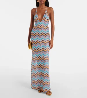 MISSONI Zigzag Lame Beach Dress