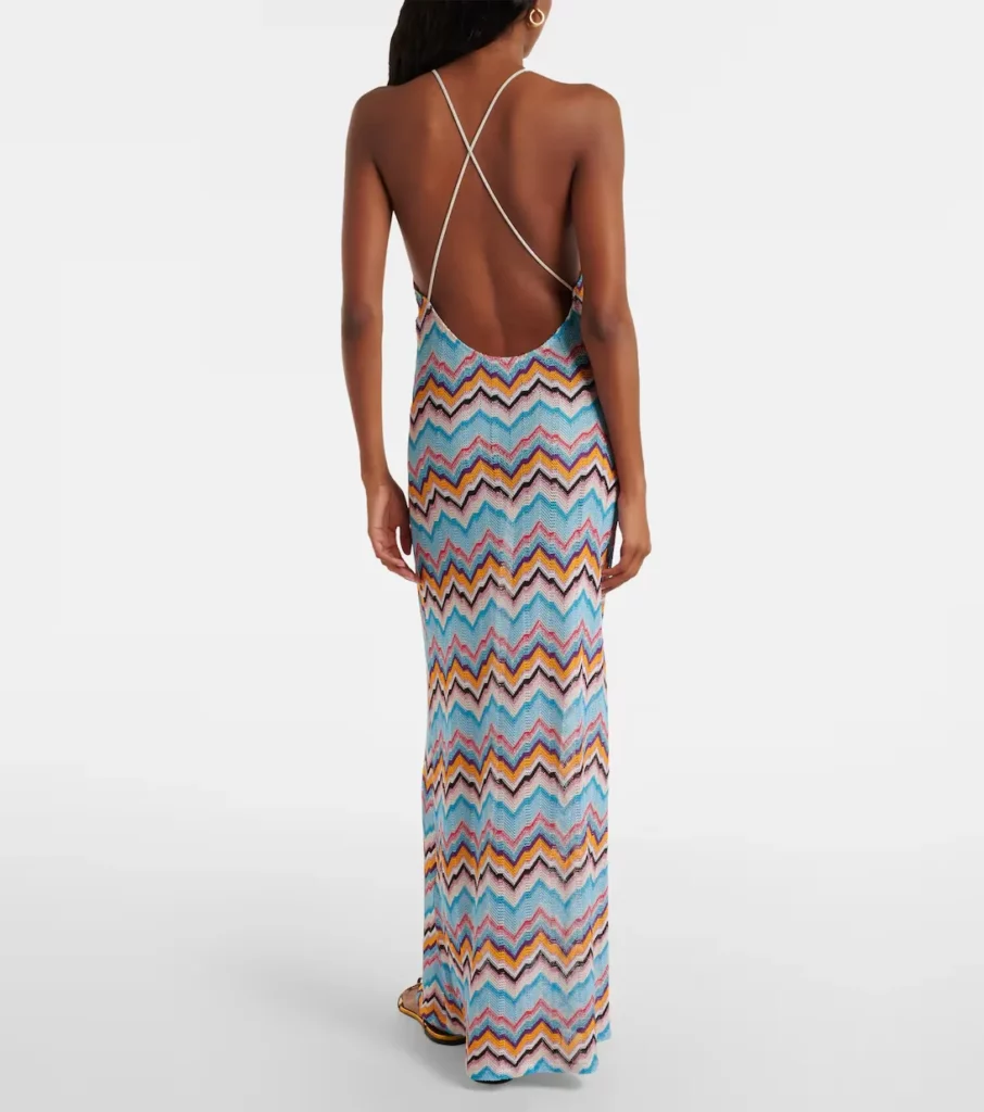 Zigzag Lame Beach Dress Full Size Image 2