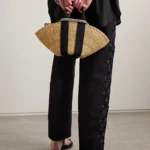 Sophie Mini Webbing-trimmed Woven Straw Tote Thumbnail 2
