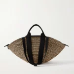 Sophie Webbing-trimmed Woven Straw Tote Thumbnail 1