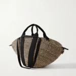 Sophie Webbing-trimmed Woven Straw Tote Thumbnail 3