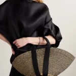 Sophie Webbing-trimmed Woven Straw Tote Thumbnail 2