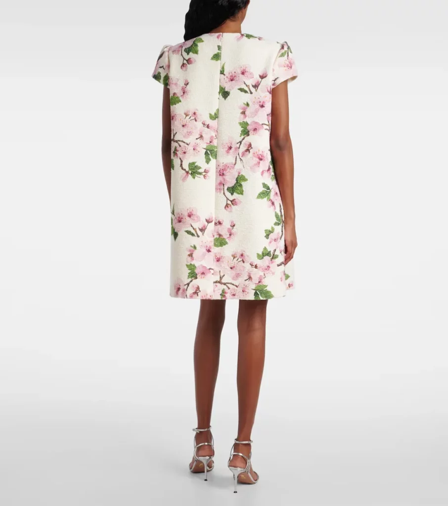 Floral Cotton-blend Tweed Minidress Full Size Image 4