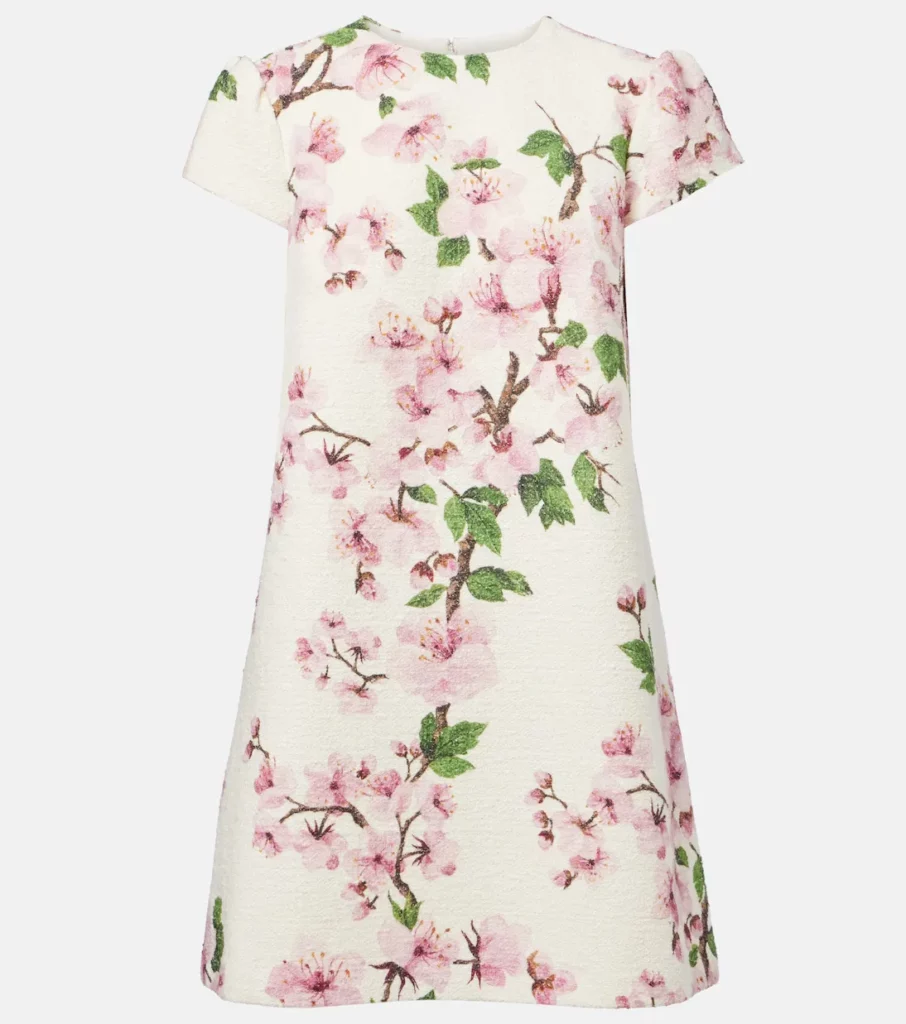 Floral Cotton-blend Tweed Minidress Full Size Image 3