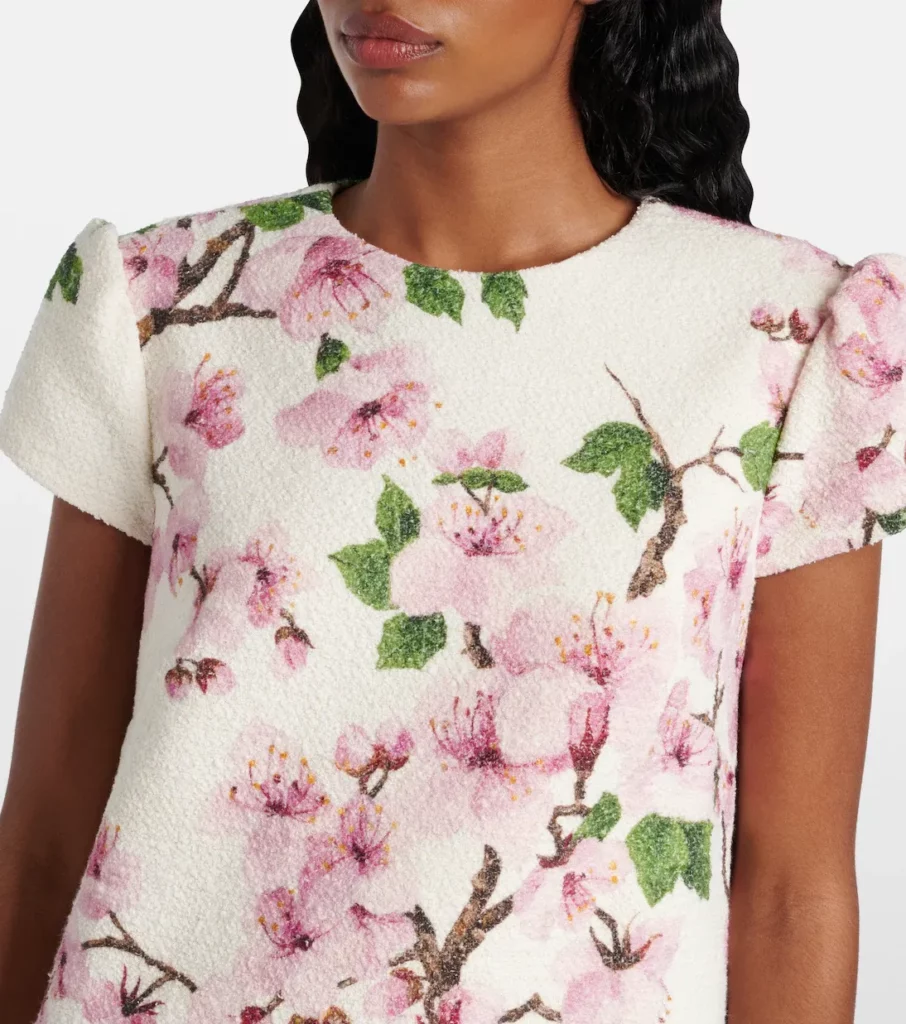 Floral Cotton-blend Tweed Minidress Full Size Image 2
