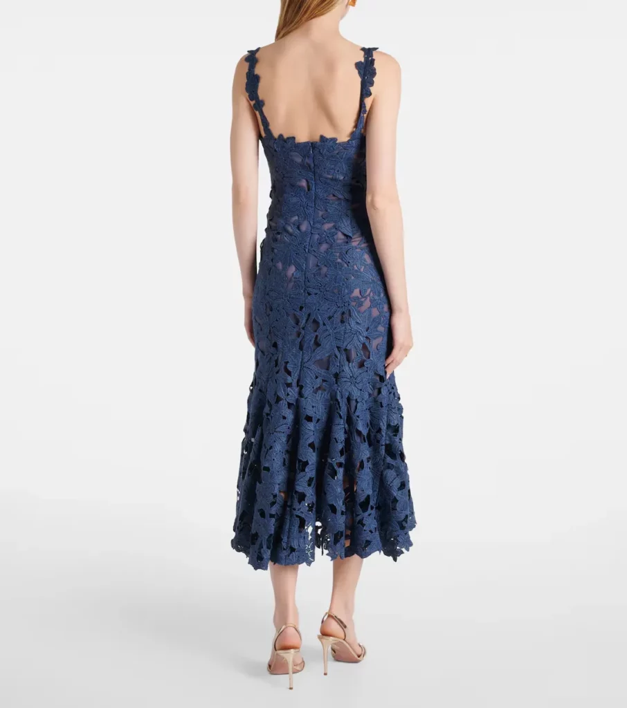 Guipure Lace Midi Dress Full Size Image 3