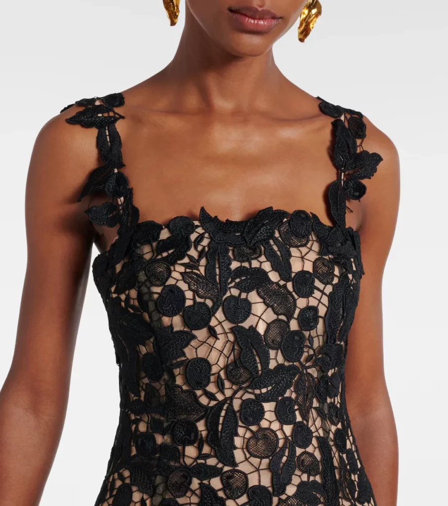 Lace Guipure Cocktail Dress Full Size Image 3