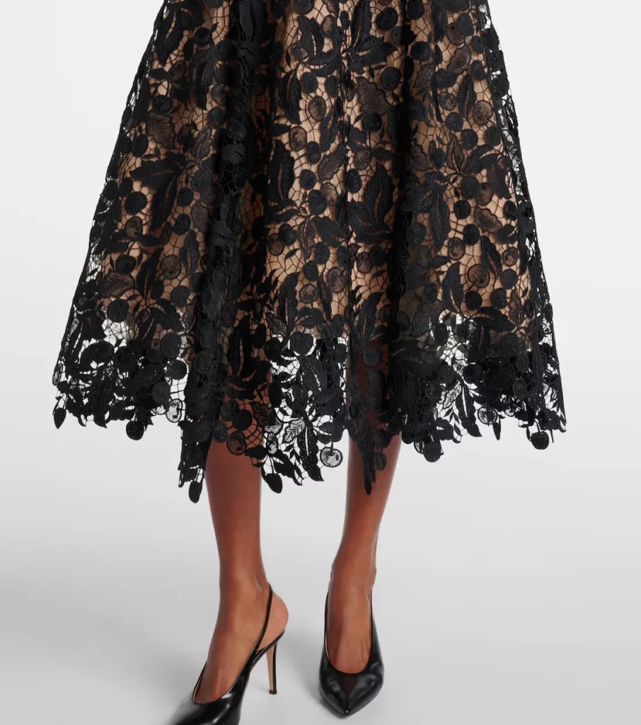 Lace Guipure Cocktail Dress Full Size Image 4