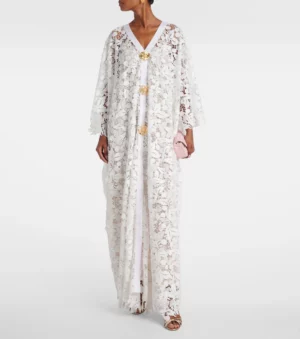 OSCAR DE LA RENTA Lace Guipure Midi Dress