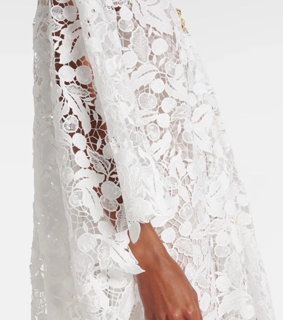 Lace Guipure Midi Dress Full Size Image 4