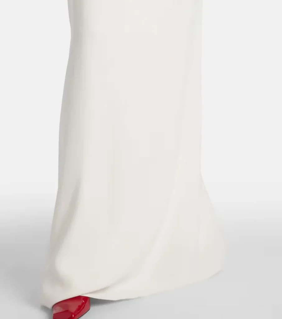 Lace-trimmed Silk-blend Georgette Kaftan Full Size Image 4