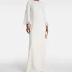 Lace-trimmed Silk-blend Georgette Kaftan Thumbnail 1