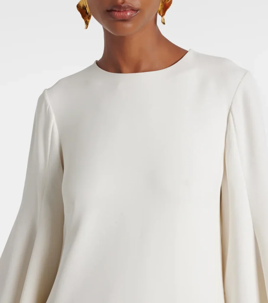 Lace-trimmed Silk-blend Georgette Kaftan Full Size Image 2