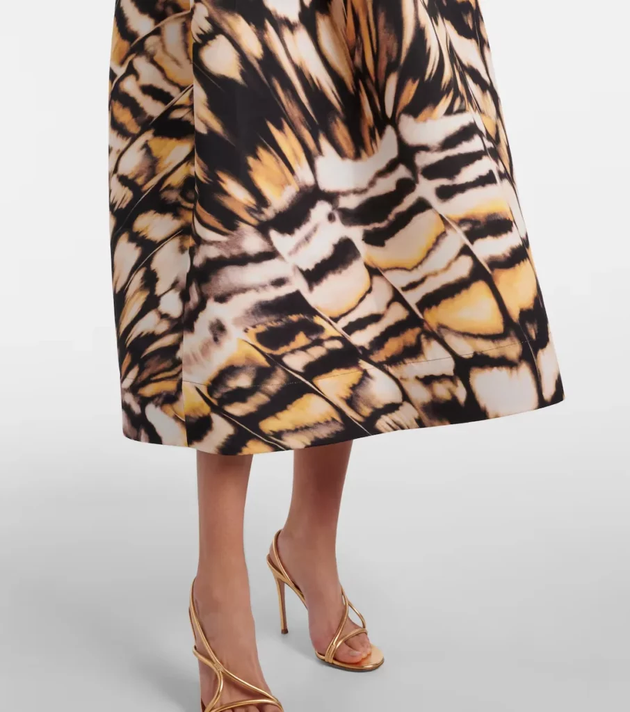 Printed Faille Cocktail Dress Full Size Image 2