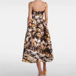 Printed Faille Cocktail Dress Thumbnail 4