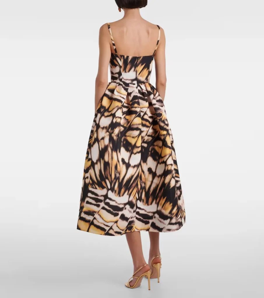 Printed Faille Cocktail Dress Full Size Image 4