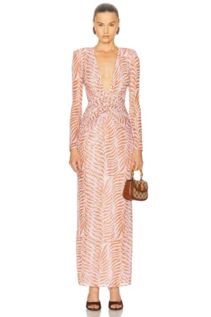 PATBO Botanic Retro Tulle Maxi Dress