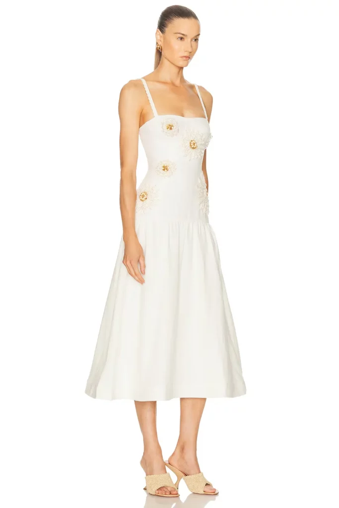 Tropic Linen Midi Dress Full Size Image 2
