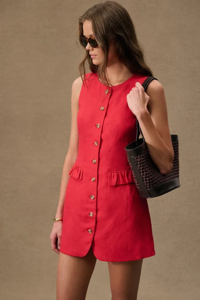 Matilda Button Down Mini Dress Full Size Image 2