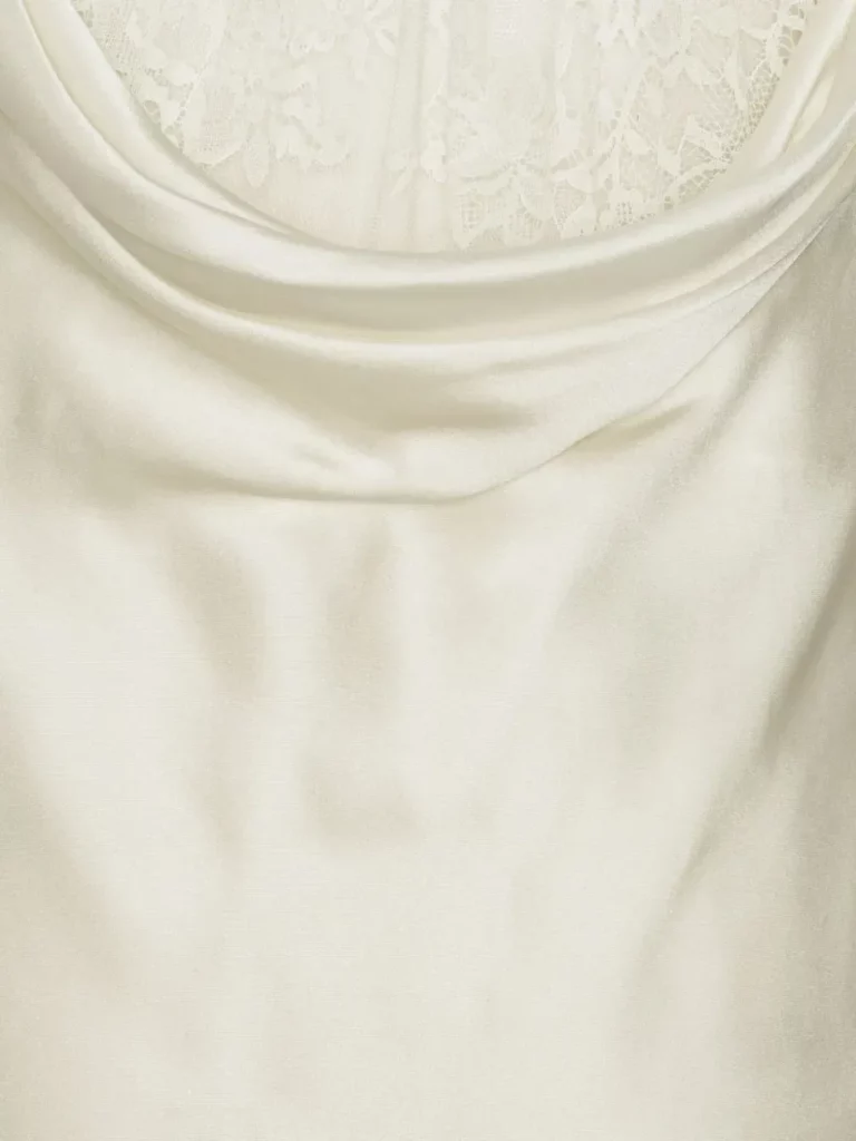 Cowl-neck Lace-back Gown Full Size Image 2