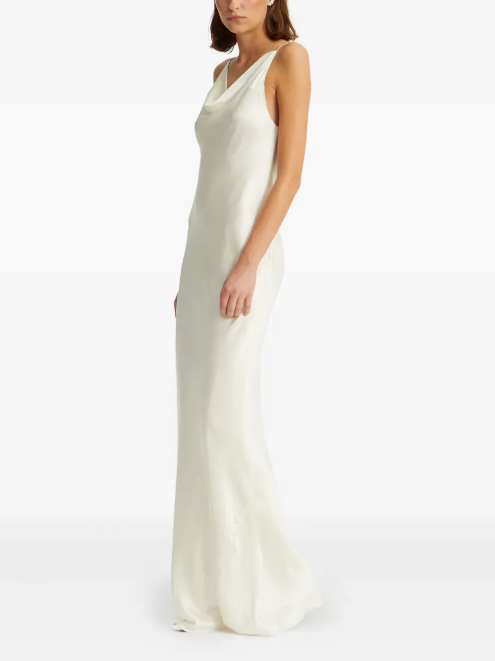 ROTATE BIRGER CHRISTENSEN Cowl-neck Lace-back Gown