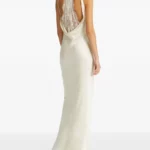 Cowl-neck Lace-back Gown Thumbnail 6