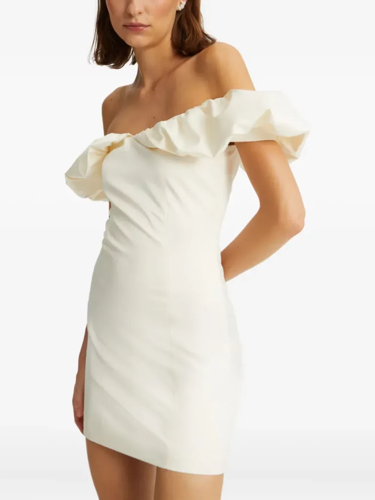 Off-shoulder Ruched Minidress Full Size Image 5