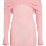Xen Off-shoulder Ribbed Knit Mini Dress Thumbnail 3