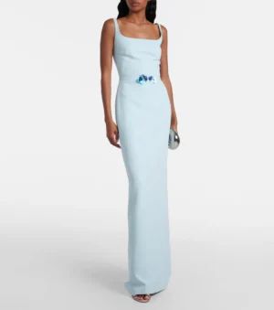 SAFIYAA Kristena Draped Embellished Gown