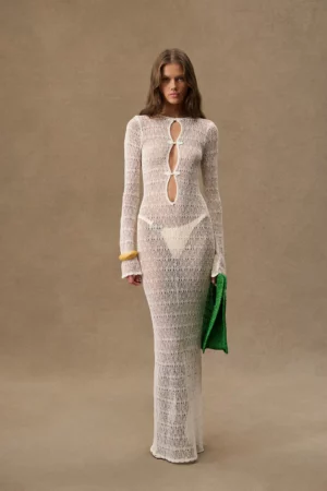 SAME Keyhole Crochet Dress