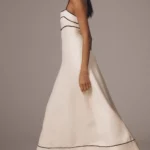 Billie Linen Blend Halter A-Line Midi Dress Thumbnail 4