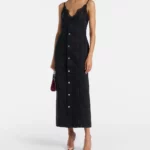 Lace-trimmed Denim Maxi Dress Thumbnail 1
