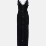 Lace-trimmed Denim Maxi Dress Thumbnail 3
