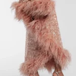 Ubud Feather-trimmed Sequined Gown Thumbnail 2