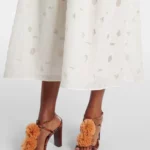 Marina Floral Cotton Organdy Midi Dress Thumbnail 5