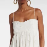 Marina Floral Cotton Organdy Midi Dress Thumbnail 4