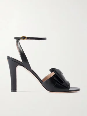 VALENTINO GARAVANI Bowow 95 Bow-detailed Leather Sandals