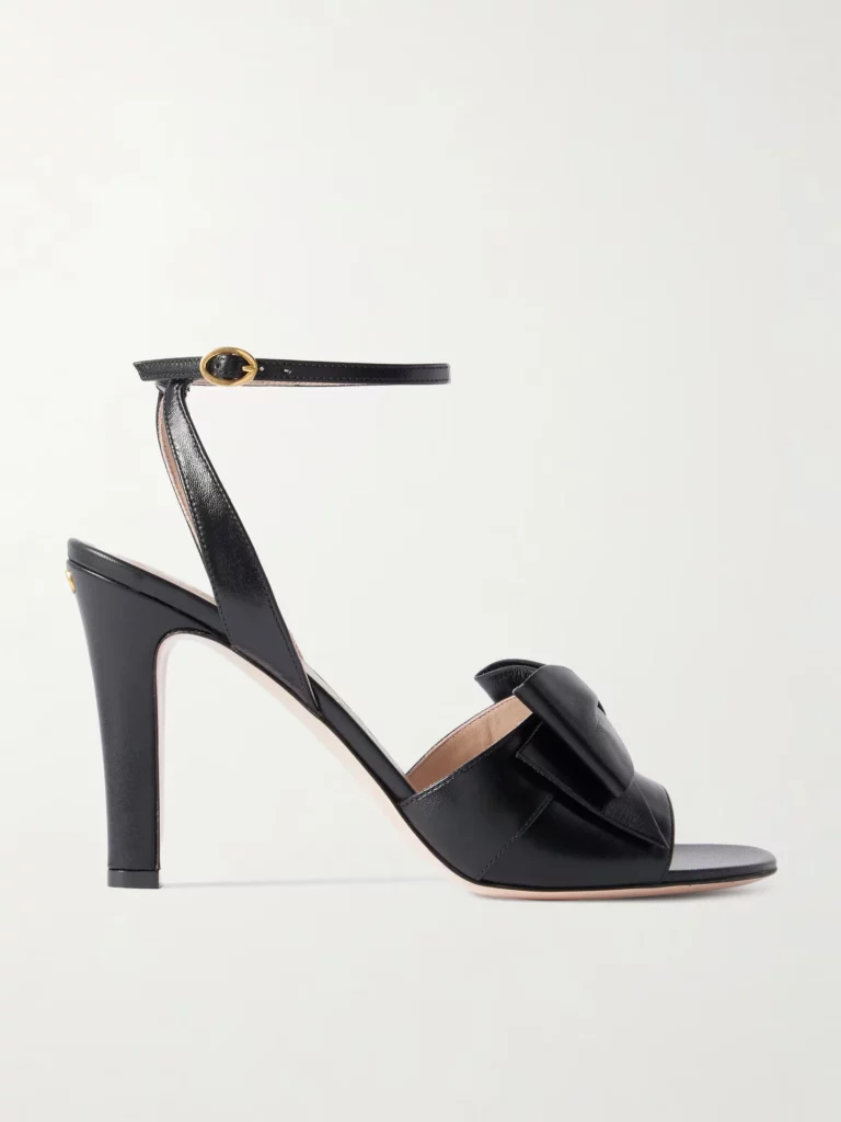 Bowow 95 Bow-detailed Leather Sandals Full Size Image 1