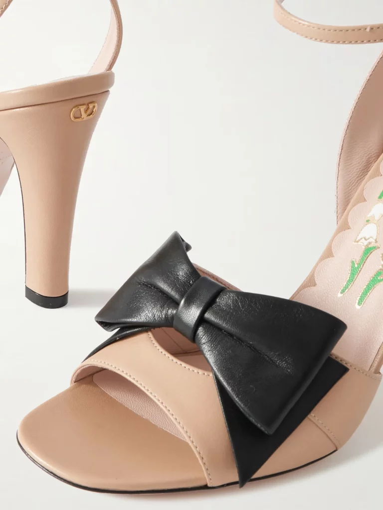 Bowow 95 Bow-detailed Leather Sandals Full Size Image 4