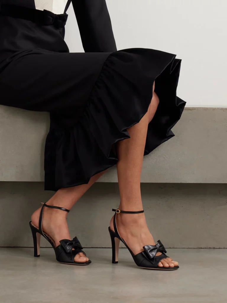 Bowow 95 Bow-detailed Leather Sandals Full Size Image 2