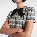 Embellished Checked Tweed Minidress Thumbnail 3