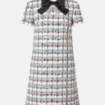 Embellished Checked Tweed Minidress Thumbnail 5
