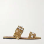 Nellcote Embellished Suede Slides Thumbnail 1