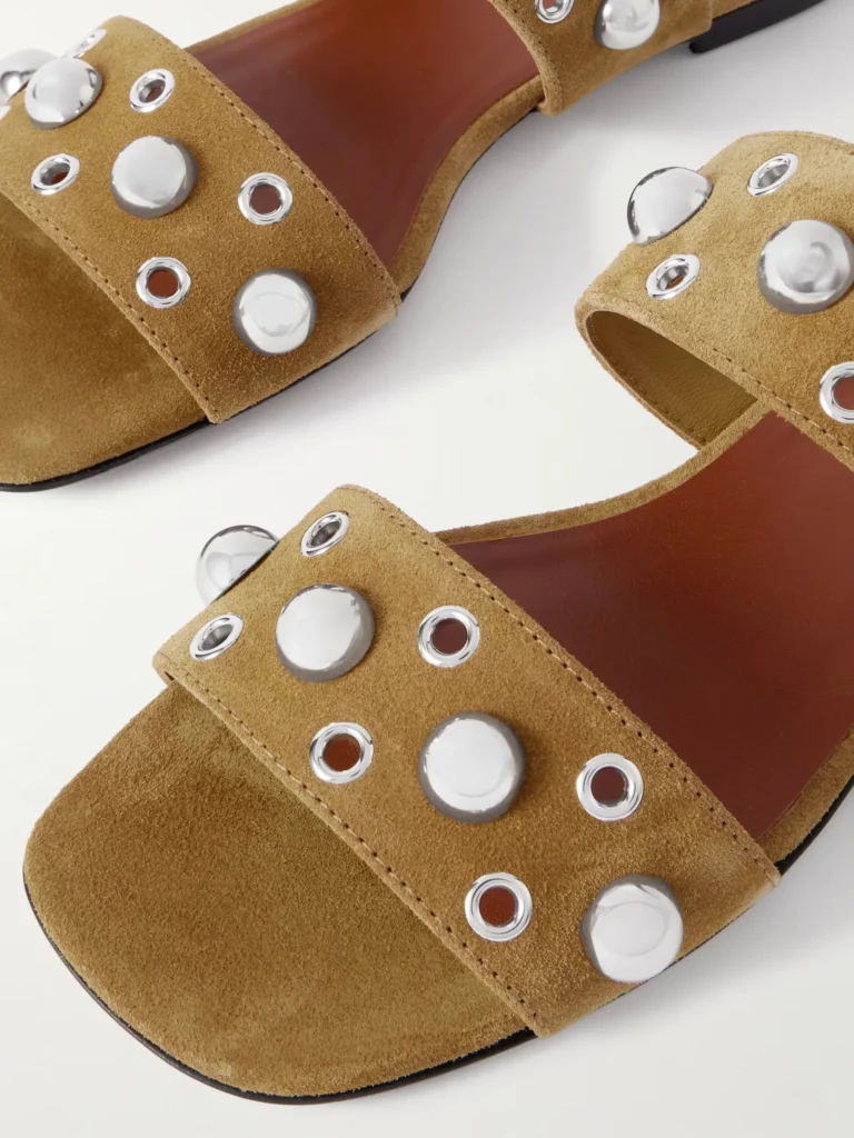 Nellcote Embellished Suede Slides Full Size Image 4