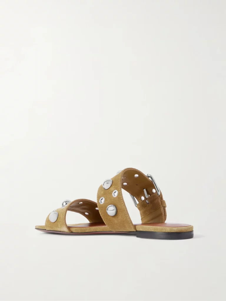 Nellcote Embellished Suede Slides Full Size Image 3
