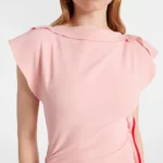 Draped Gathered Midi Dress Thumbnail 3
