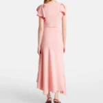 Draped Gathered Midi Dress Thumbnail 6