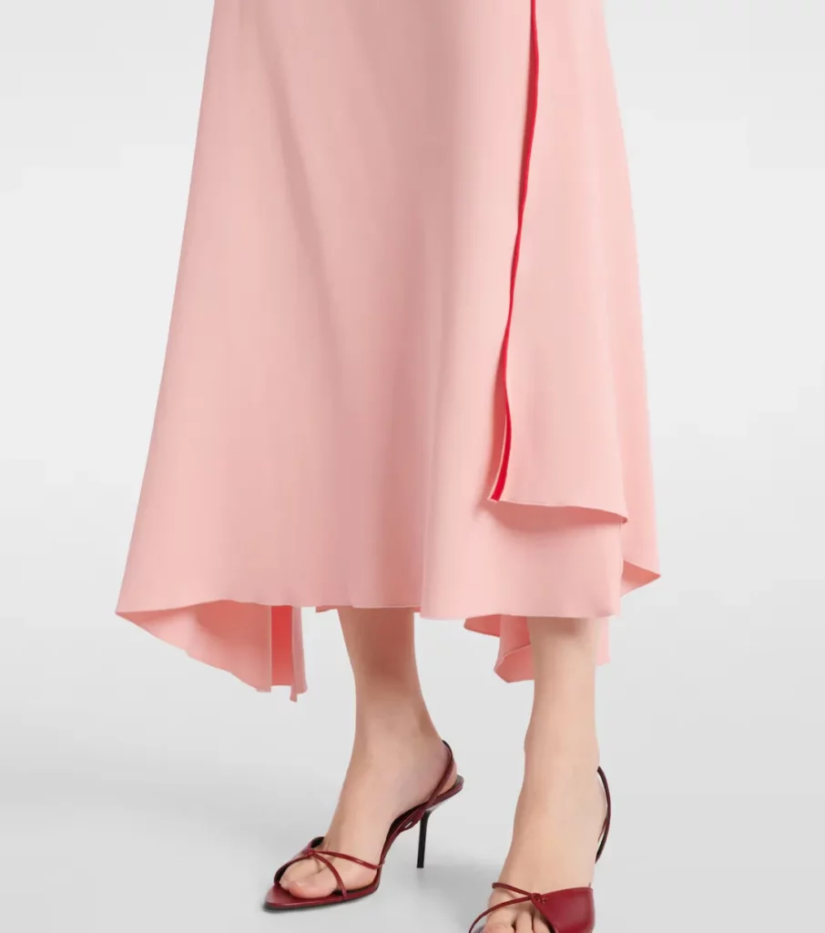 Draped Gathered Midi Dress Full Size Image 5