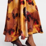 Gathered Lace-trimmed Silk Satin Gown Thumbnail 2
