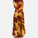 Gathered Lace-trimmed Silk Satin Gown Thumbnail 3